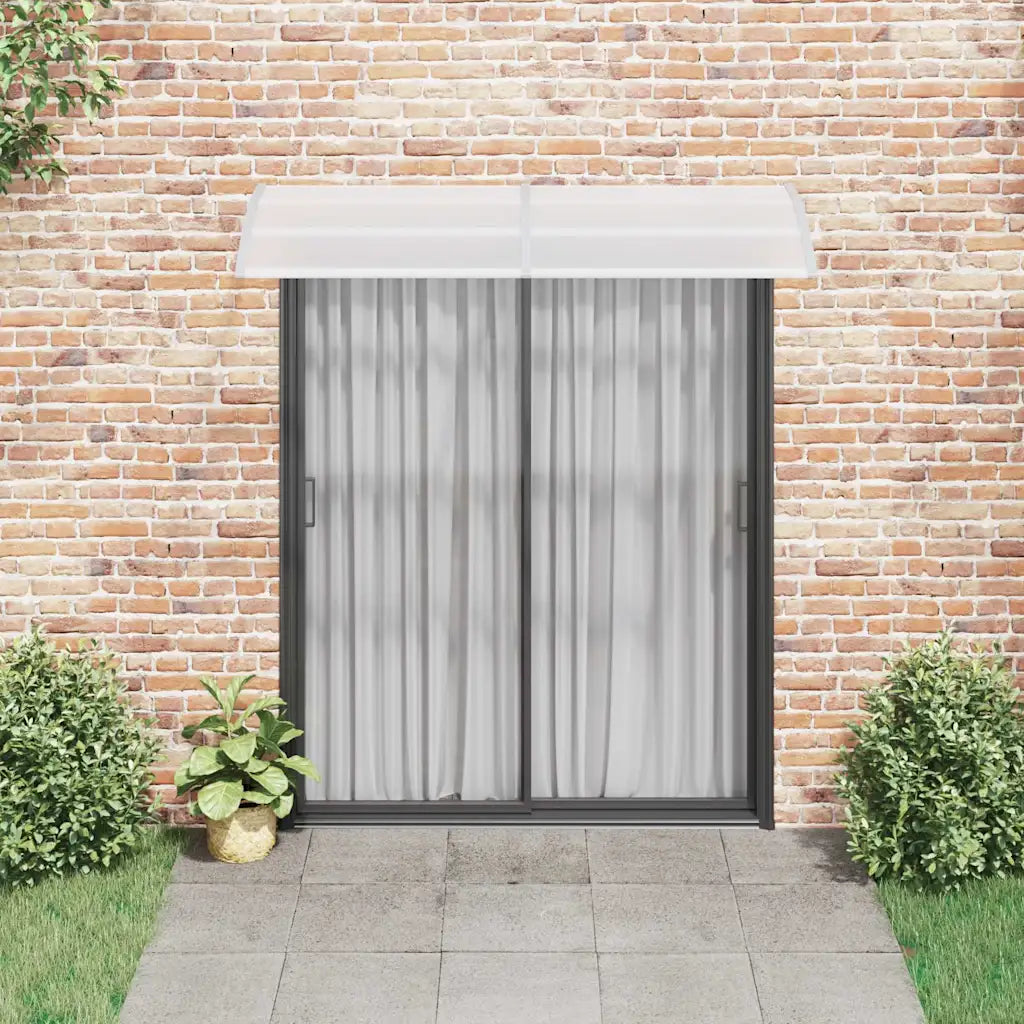 Toldo para porta 200x75 cm PC cinzento e transparente