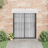 Toldo para porta 200x75 cm PC cinzento e transparente
