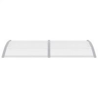 Toldo para porta 200x75 cm PC cinzento e transparente