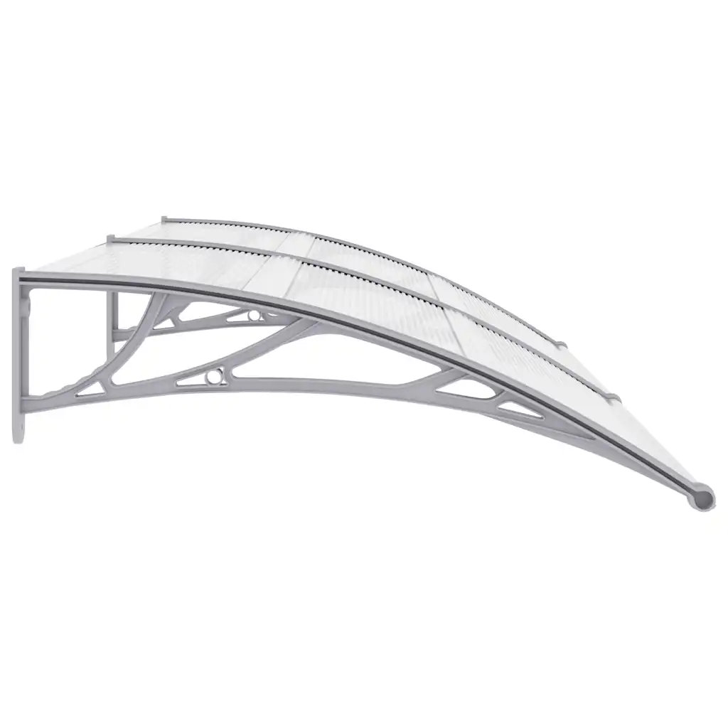 Toldo para porta 200x75 cm PC cinzento e transparente
