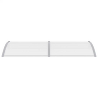 Toldo para porta 240x75 cm PC cinzento e transparente