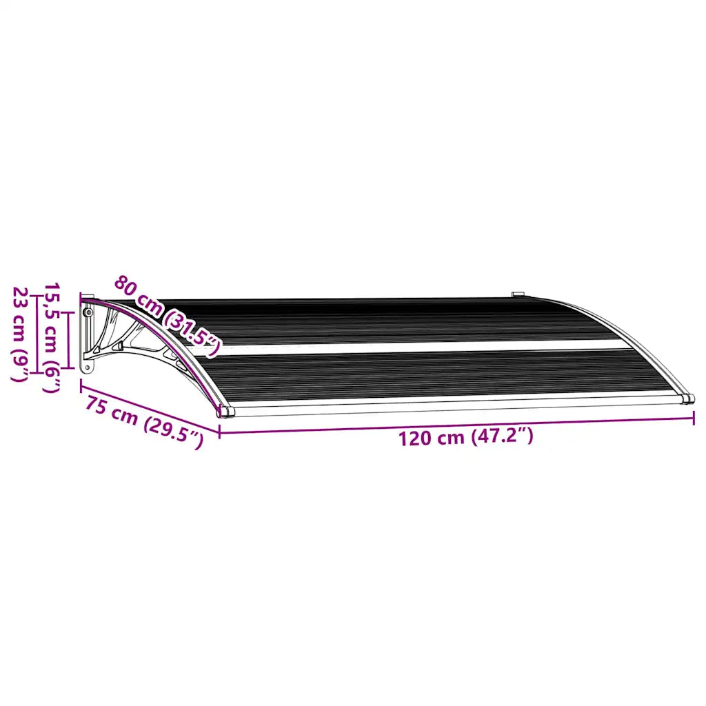 Toldo de porta 120x75 cm PC