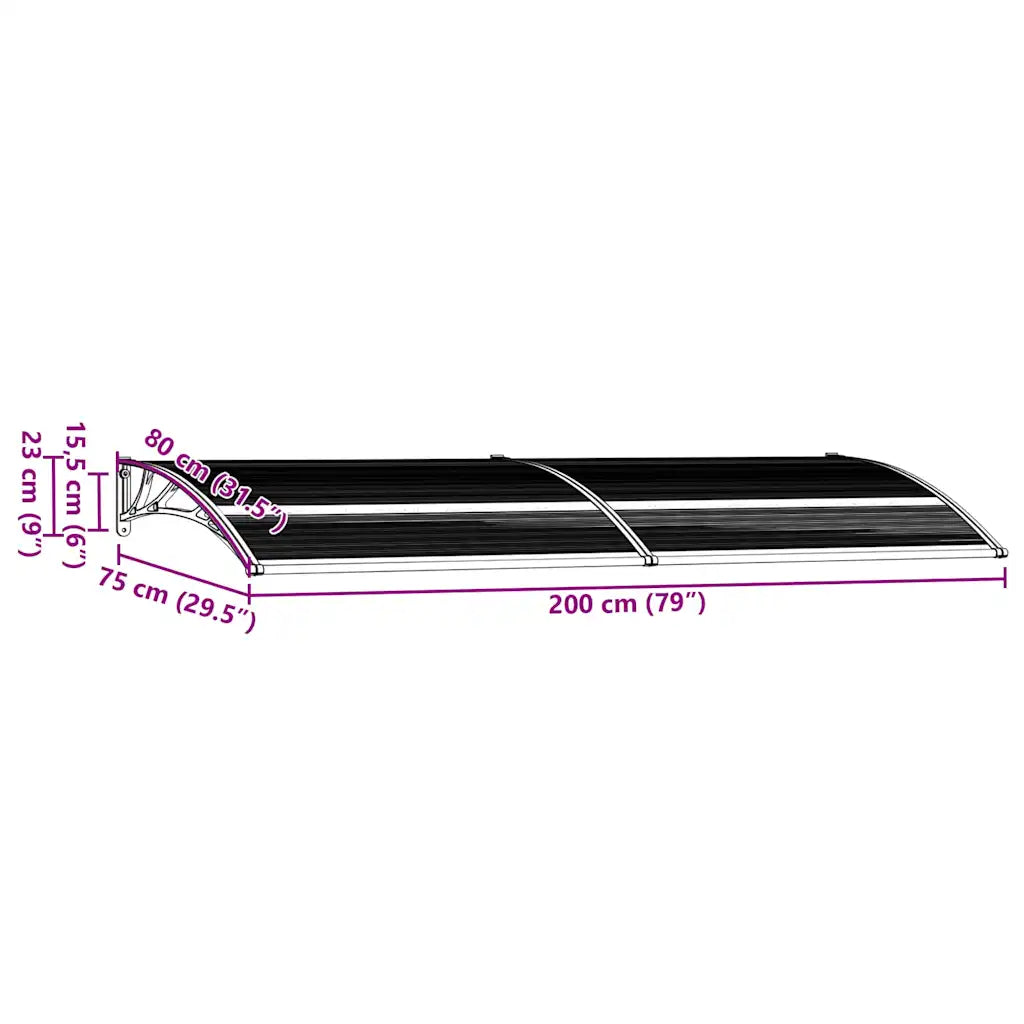 Toldo de porta 200x75 cm PC
