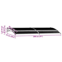 Toldo de porta 200x75 cm PC