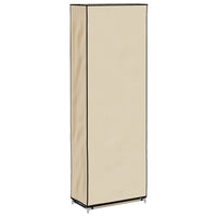 vidaXL Sapateira com cobertura 57x29x162 cm tecido creme