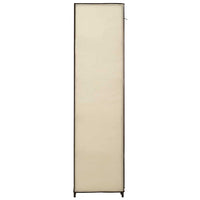 vidaXL Roupeiro c/ compartimentos e varões 150x45x176 cm tecido creme