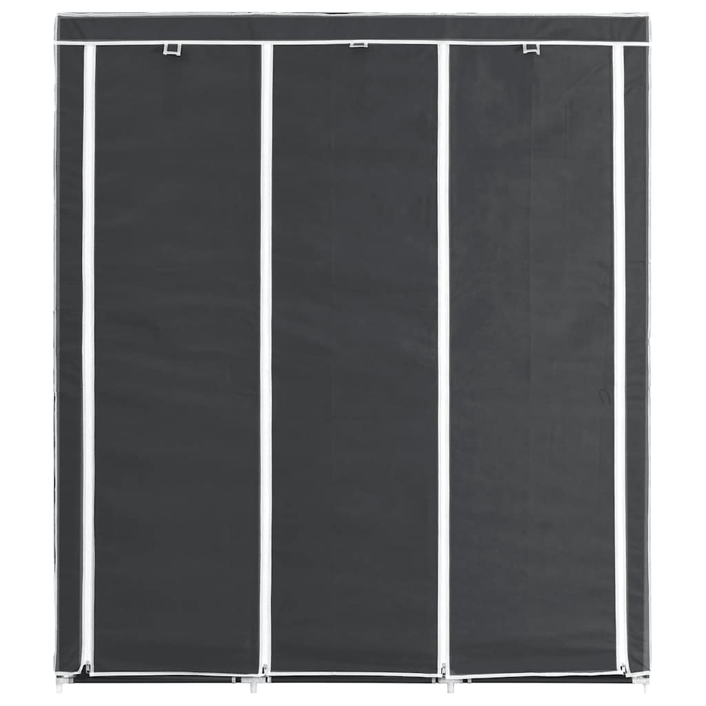 vidaXL Roupeiro c/ compartimentos e varões 150x45x175 cm tecido preto