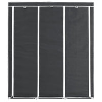 vidaXL Roupeiro c/ compartimentos e varões 150x45x175 cm tecido preto
