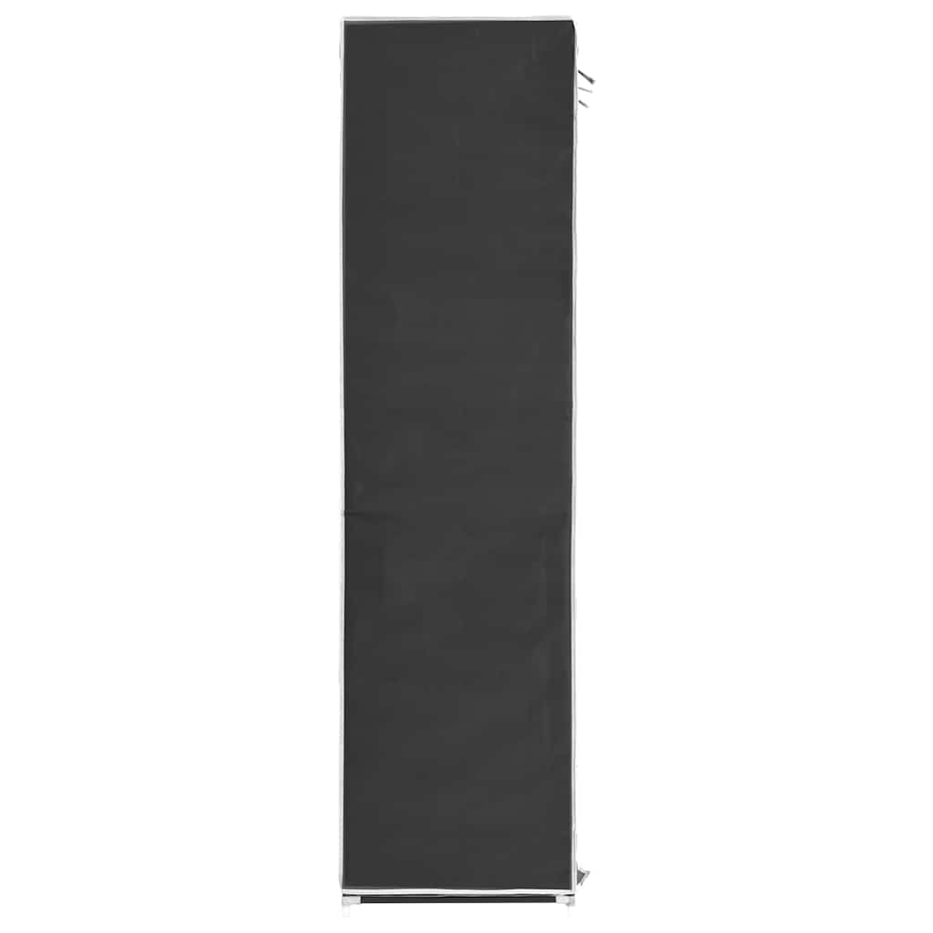 vidaXL Roupeiro c/ compartimentos e varões 150x45x175 cm tecido preto