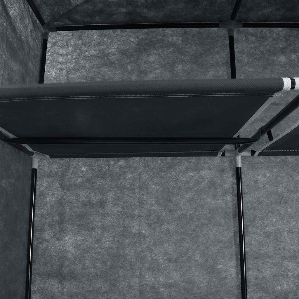 vidaXL Roupeiro c/ compartimentos e varões 150x45x175 cm tecido preto