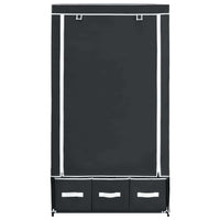 vidaXL Roupeiro 87x49x159 cm tecido preto