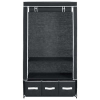 vidaXL Roupeiro 87x49x159 cm tecido preto