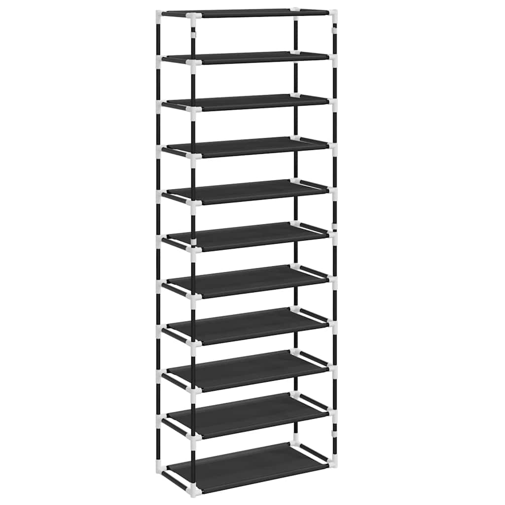 vidaXL Sapateira 60x30x166 cm tecido preto