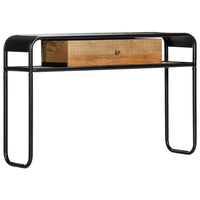 vidaXL Mesa consola 118x30x75 cm madeira de mangueira maciça
