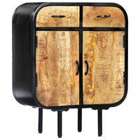 vidaXL Aparador 60x30x75 cm madeira de mangueira maciça e ferro