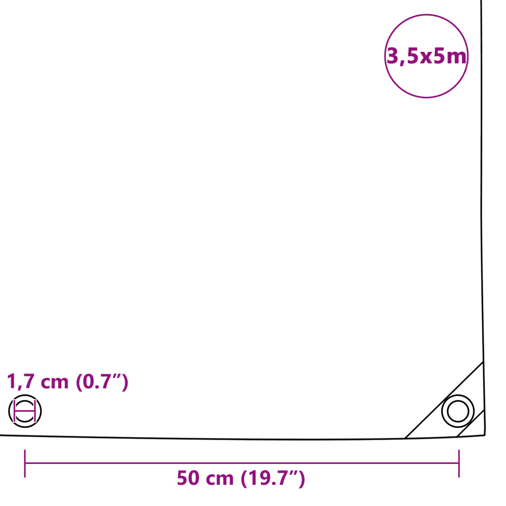 Lona 650 g/m² 3,5x5 m