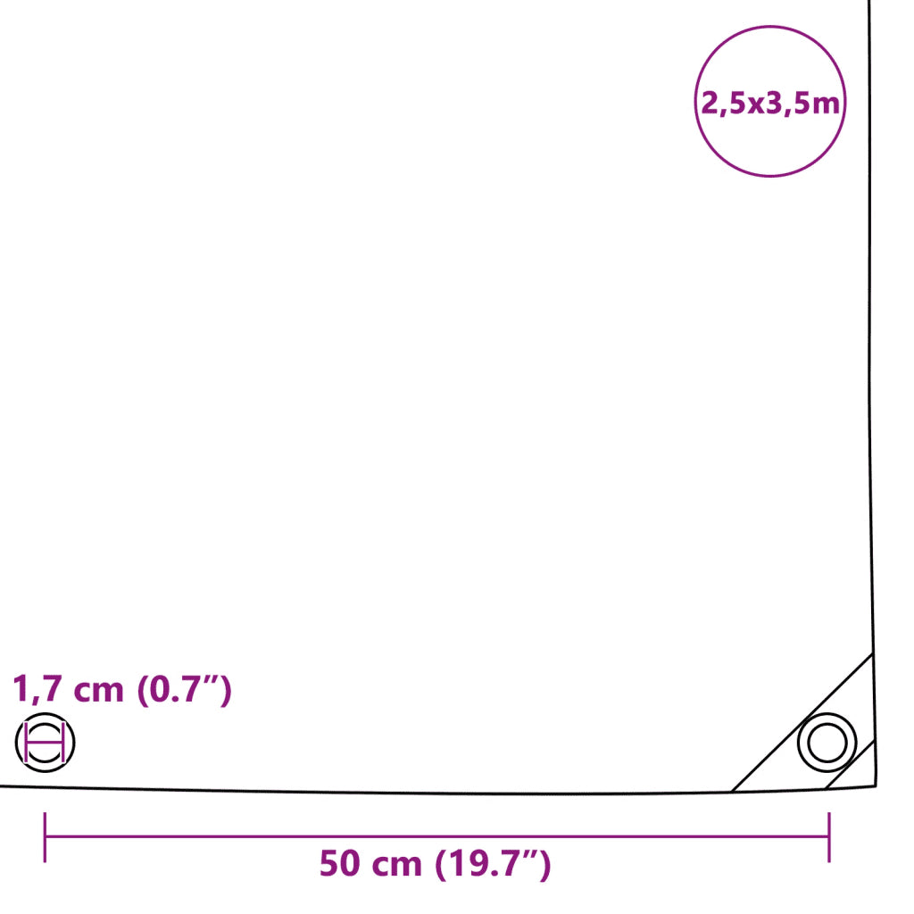 Lona 650 g/m² 2,5x3,5 m