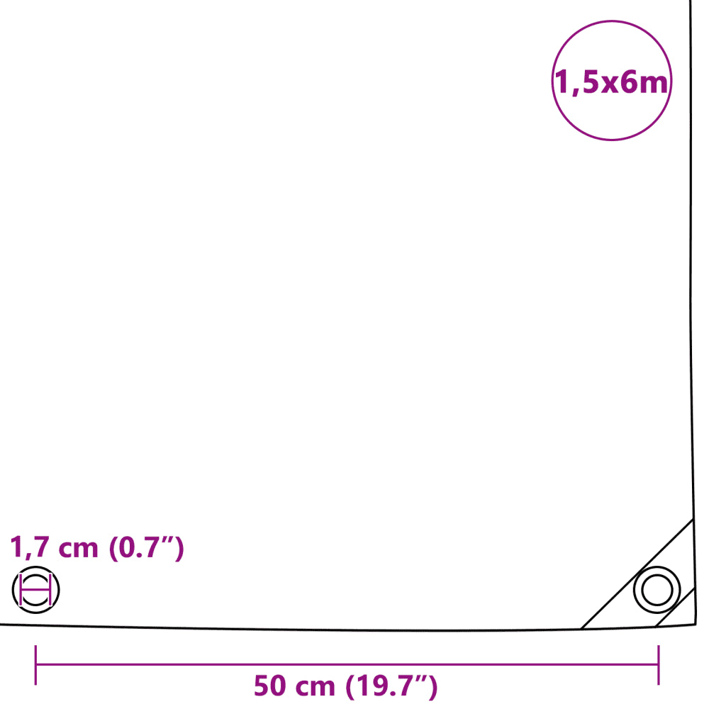 Lona 650 g/m² 1,5x6 m