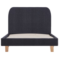 vidaXL Estrutura de cama em tecido 90x200 cm cinzento-escuro