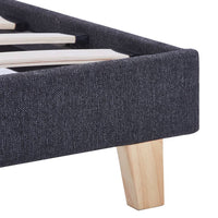 vidaXL Estrutura de cama em tecido 90x200 cm cinzento-escuro