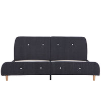 vidaXL Estrutura de cama 160x200 cm tecido cinzento-escuro