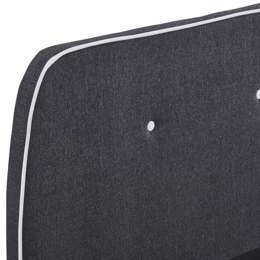 vidaXL Estrutura de cama 160x200 cm tecido cinzento-escuro