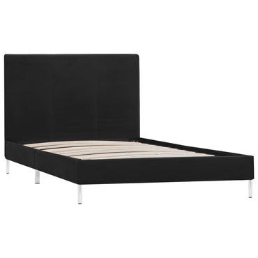 vidaXL Estrutura de cama 90x200 cm tecido preto
