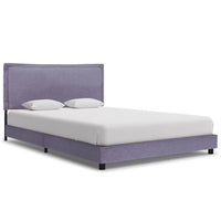 vidaXL Estrutura de cama 140x200 cm tecido cinzento-claro