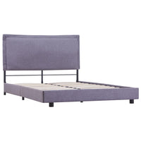 vidaXL Estrutura de cama 140x200 cm tecido cinzento-claro