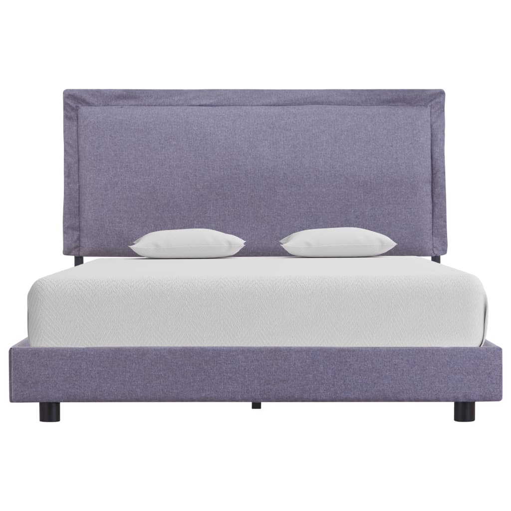 vidaXL Estrutura de cama 140x200 cm tecido cinzento-claro