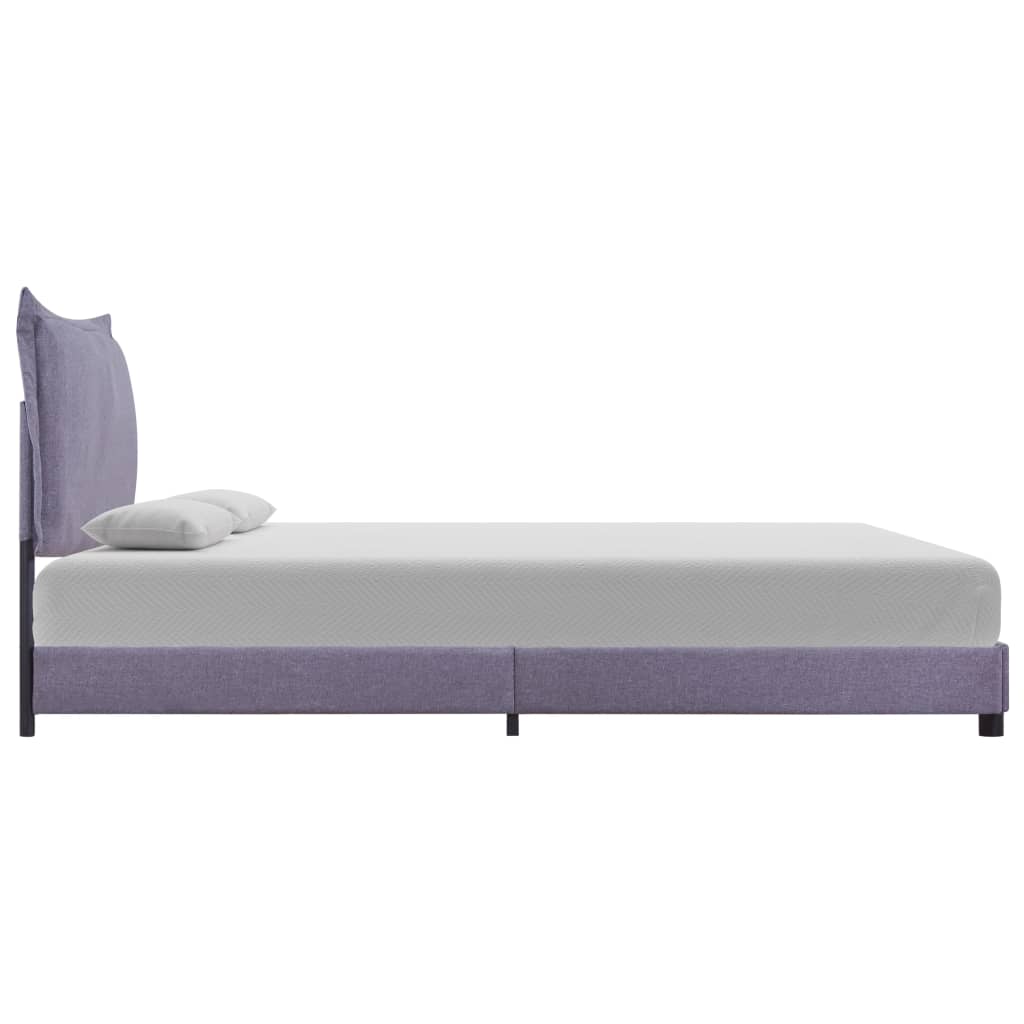 vidaXL Estrutura de cama 140x200 cm tecido cinzento-claro