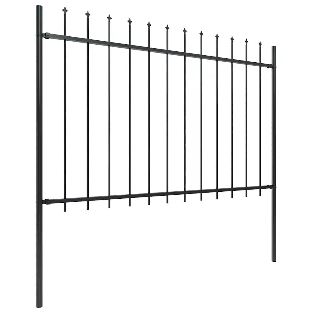 Cerca de jardim Woerden com ponta em forma de lança, em aço, 181 x 120 cm,