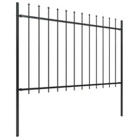 Cerca de jardim Woerden com ponta em forma de lança, em aço, 181 x 120 cm,