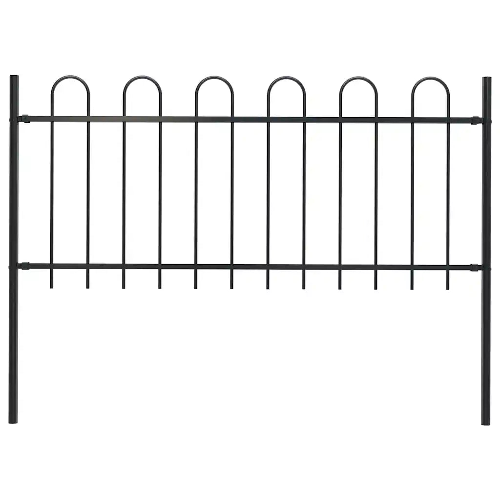 Cerca de jardim BOXTEL com topo em arco, em aço, 181x80 cm,