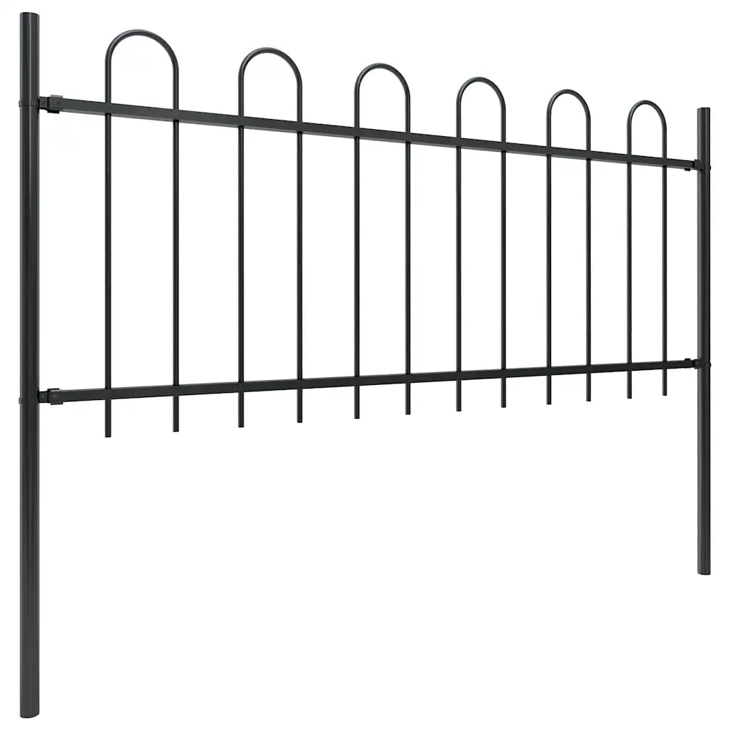 Cerca de jardim BOXTEL com topo em arco, em aço, 181x80 cm,