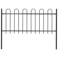 Cerca de jardim BOXTEL com topo em arco, aço, 181x100 cm,