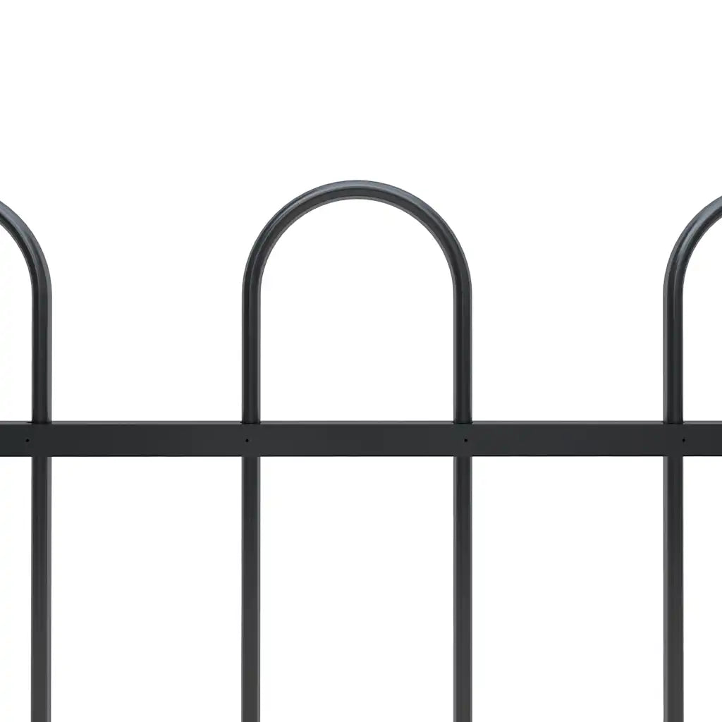 Cerca de jardim BOXTEL com topo em arco, aço, 181x100 cm,