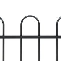 Cerca de jardim BOXTEL com topo em arco, aço, 181x100 cm,
