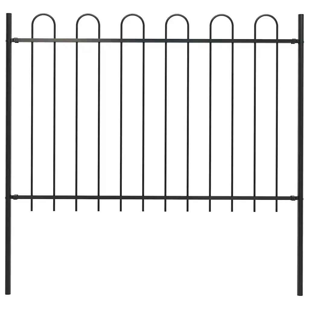 Cerca de jardim BOXTEL com topo em arco, em aço, 181x120 cm,
