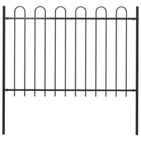 Cerca de jardim BOXTEL com topo em arco, em aço, 181x120 cm,