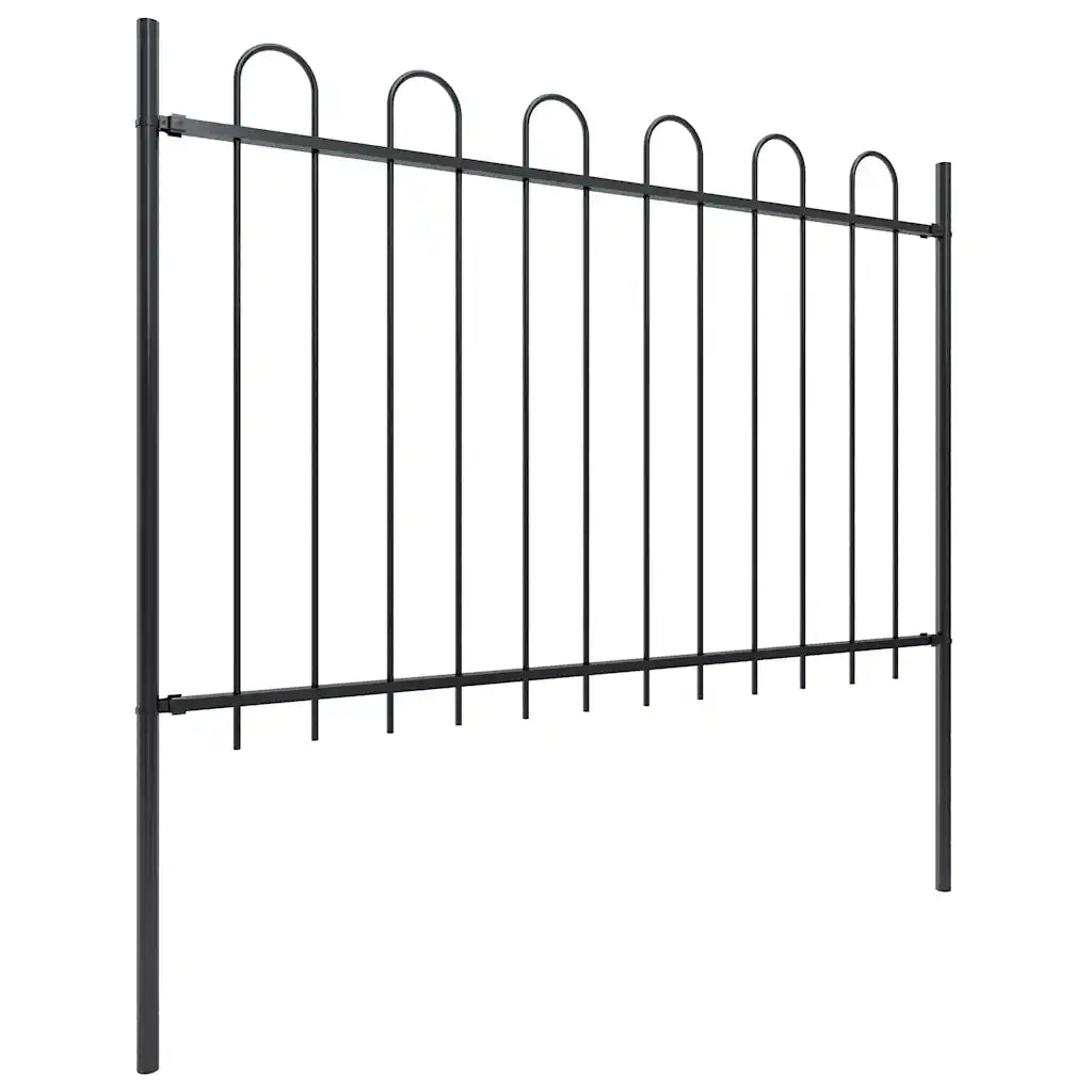 Cerca de jardim BOXTEL com topo em arco, em aço, 181x120 cm,