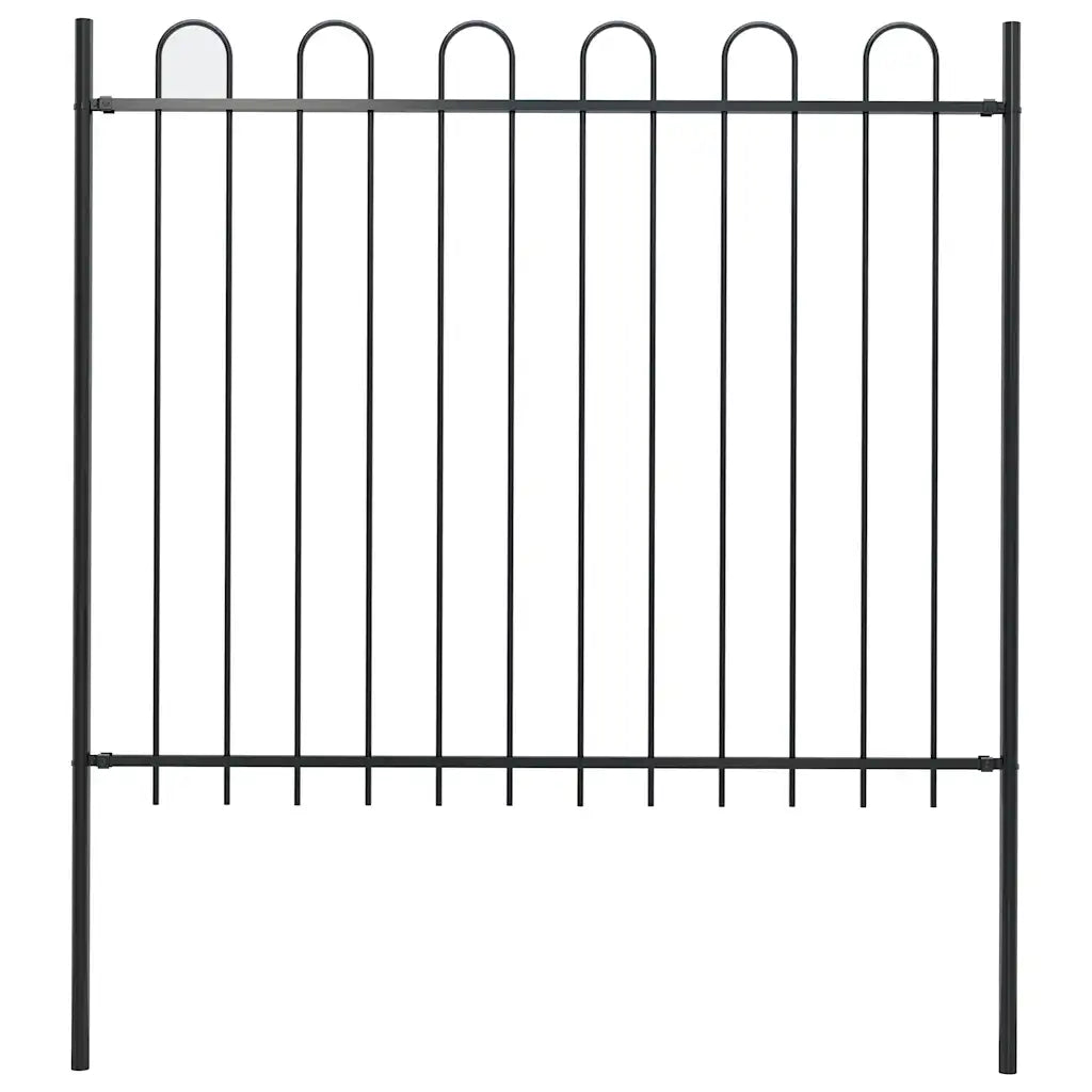 Cerca de jardim BOXTEL com topo em arco, em aço, 181x150 cm,