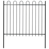Cerca de jardim BOXTEL com topo em arco, em aço, 181x150 cm,