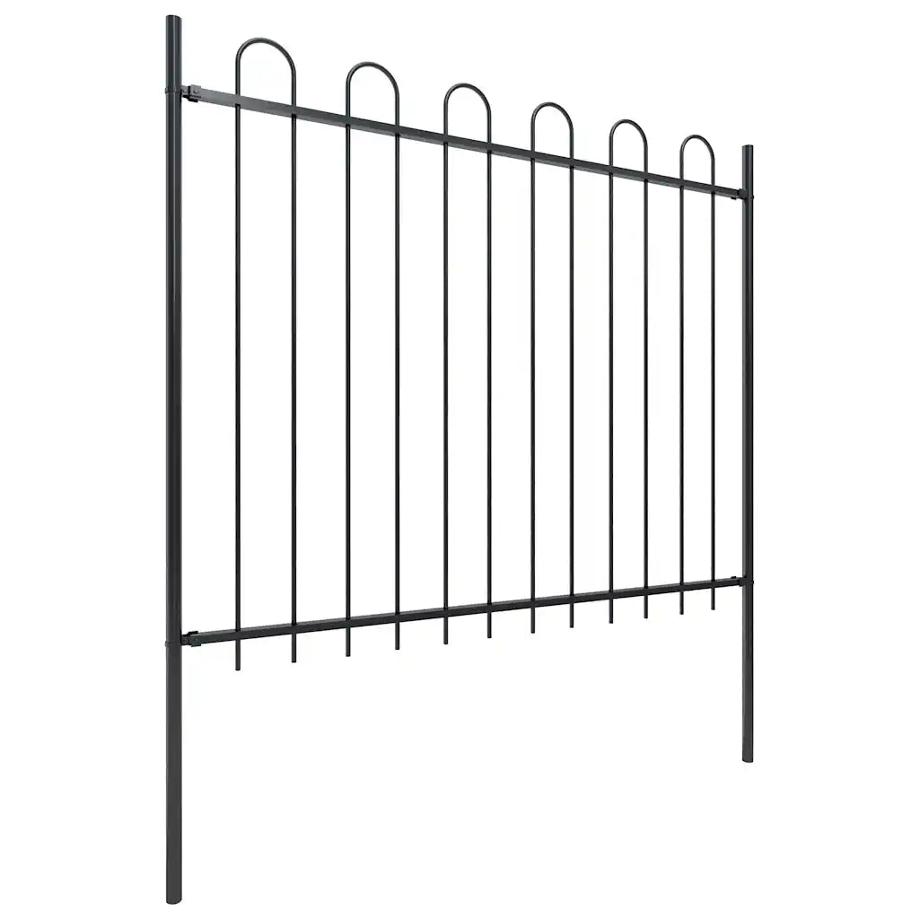 Cerca de jardim BOXTEL com topo em arco, em aço, 181x150 cm,