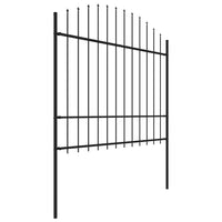 Cerca de jardim Woerden com ponta em forma de lança, em aço, 170x175 cm,