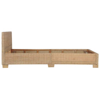 vidaXL Estrutura de cama artesanal em vime natural 140x200 cm