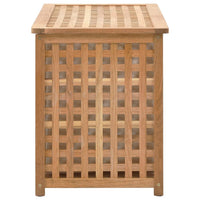 vidaXL Arca p/ roupa suja 77,5x37,5x46,5 cm madeira nogueira maciça