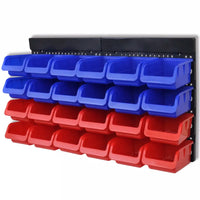 Organizador ferramentas montado na parede, 2 pçs, vermelho &