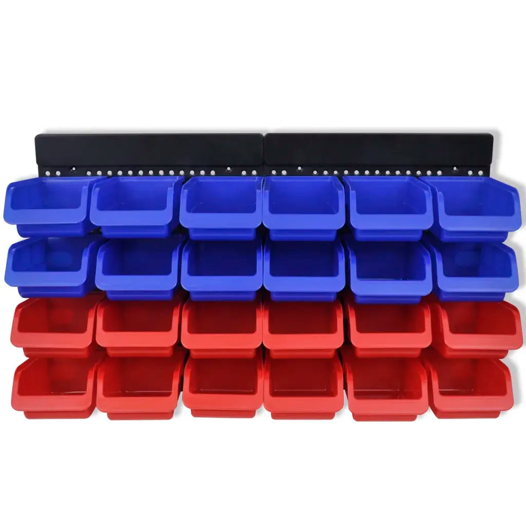 Organizador ferramentas montado na parede, 2 pçs, vermelho &