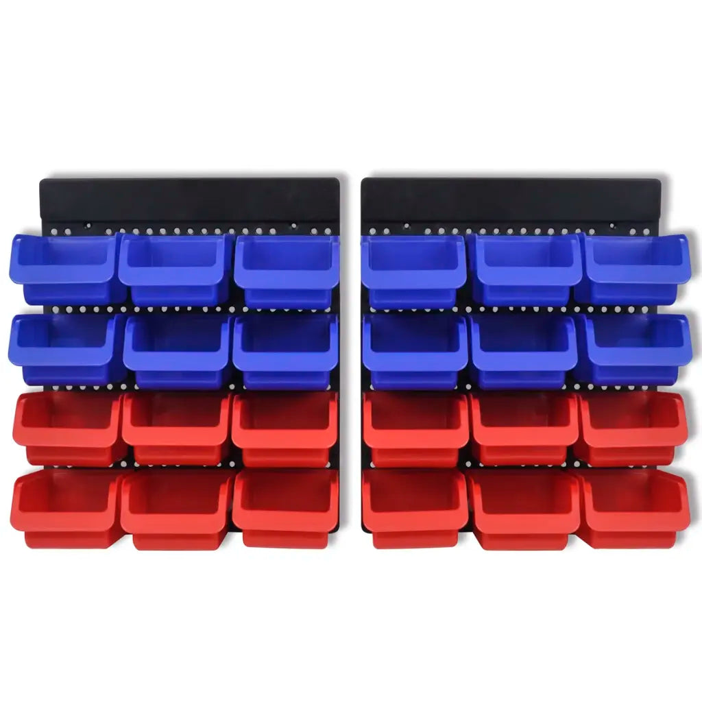 Organizador ferramentas montado na parede, 2 pçs, vermelho &